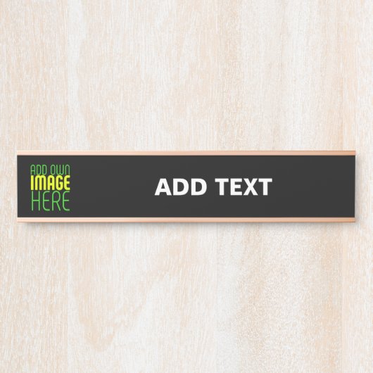 MODERNE BEARBEITBARE, EINFACHE TEMPLATE FÜR SCHWAR TÜRSCHILD (Vorderseite )