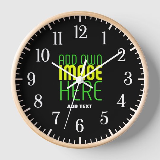 MODERNE BEARBEITBARE, EINFACHE TEMPLATE FÜR SCHWAR UHR (Vorderseite)