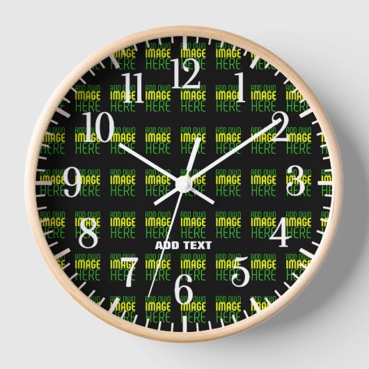 MODERNE BEARBEITBARE, EINFACHE TEMPLATE FÜR SCHWAR UHR (Vorderseite)