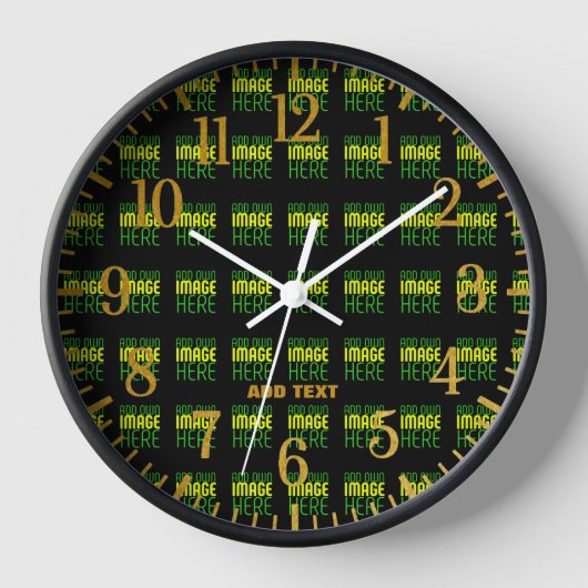 MODERNE BEARBEITBARE, EINFACHE TEMPLATE FÜR SCHWAR UHR (Vorderseite)