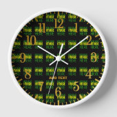 MODERNE BEARBEITBARE, EINFACHE TEMPLATE FÜR SCHWAR UHR (Vorderseite)