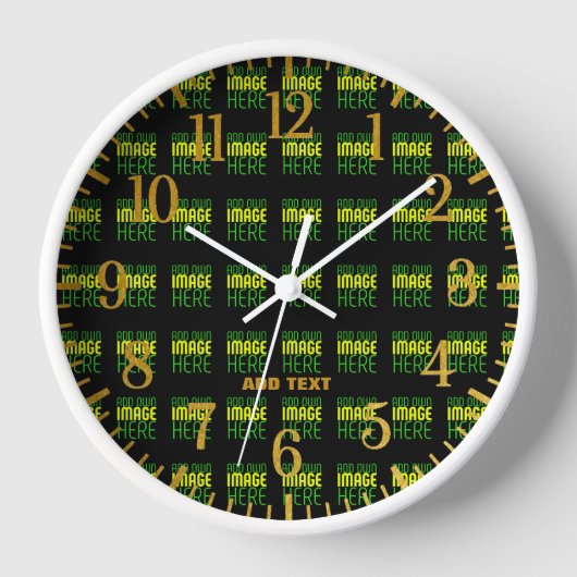 MODERNE BEARBEITBARE, EINFACHE TEMPLATE FÜR SCHWAR UHR (Vorderseite)