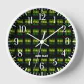 MODERNE BEARBEITBARE, EINFACHE TEMPLATE FÜR SCHWAR UHR (Vorderseite)