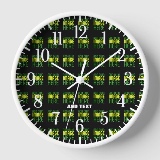 MODERNE BEARBEITBARE, EINFACHE TEMPLATE FÜR SCHWAR UHR (Vorderseite)