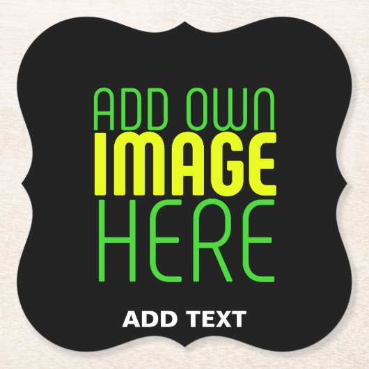 MODERNE BEARBEITBARE, EINFACHE TEMPLATE FÜR SCHWAR UNTERSETZER (Vorderseite)