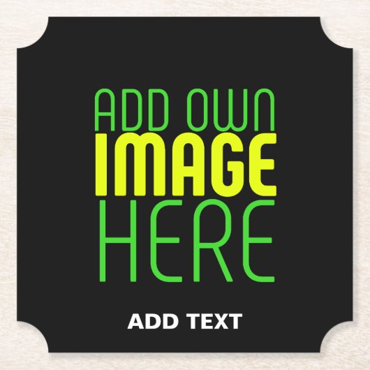 MODERNE BEARBEITBARE, EINFACHE TEMPLATE FÜR SCHWAR UNTERSETZER (Vorderseite)