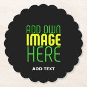 MODERNE BEARBEITBARE, EINFACHE TEMPLATE FÜR SCHWAR UNTERSETZER (Vorderseite)