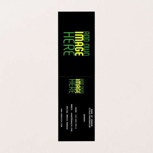 MODERNE BEARBEITBARE, EINFACHE TEMPLATE FÜR SCHWAR VISITENKARTEN (Außenseite Aufgefaltet)