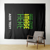 MODERNE BEARBEITBARE, EINFACHE TEMPLATE FÜR SCHWAR WANDTEPPICH (Beispiel (Horizontal))