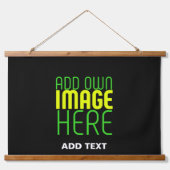 MODERNE BEARBEITBARE, EINFACHE TEMPLATE FÜR SCHWAR WANDTEPPICH MIT HOLZRAHMEN (Vorderseite 2)