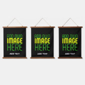 MODERNE BEARBEITBARE, EINFACHE TEMPLATE FÜR SCHWAR WANDTEPPICH MIT HOLZRAHMEN (Dreifach)