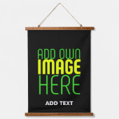 MODERNE BEARBEITBARE, EINFACHE TEMPLATE FÜR SCHWAR WANDTEPPICH MIT HOLZRAHMEN (Vorderseite)