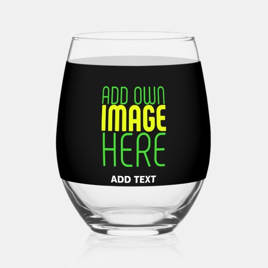 MODERNE BEARBEITBARE, EINFACHE TEMPLATE FÜR SCHWAR WEINGLAS OHNE STIEL (Rückseite)