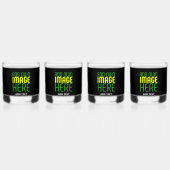 MODERNE BEARBEITBARE, EINFACHE TEMPLATE FÜR SCHWAR WHISKYGLAS (Hinten)