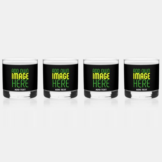 MODERNE BEARBEITBARE, EINFACHE TEMPLATE FÜR SCHWAR WHISKYGLAS (Vorderseite)