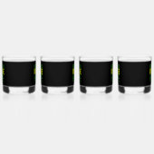MODERNE BEARBEITBARE, EINFACHE TEMPLATE FÜR SCHWAR WHISKYGLAS (Links)