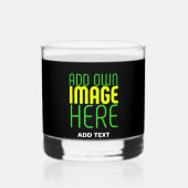 MODERNE BEARBEITBARE, EINFACHE TEMPLATE FÜR SCHWAR WHISKYGLAS (Rückseite)