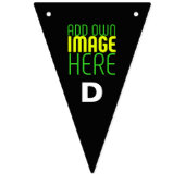 MODERNE BEARBEITBARE, EINFACHE TEMPLATE FÜR SCHWAR WIMPELKETTE (Dritte Fahne)