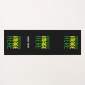 MODERNE BEARBEITBARE, EINFACHE TEMPLATE FÜR SCHWAR YOGAMATTE (Rückseite (Horizontal))