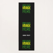 MODERNE BEARBEITBARE, EINFACHE TEMPLATE FÜR SCHWAR YOGAMATTE (Rückseite)