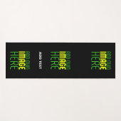 MODERNE BEARBEITBARE, EINFACHE TEMPLATE FÜR SCHWAR YOGAMATTE (Vorderseite (Horizontal))