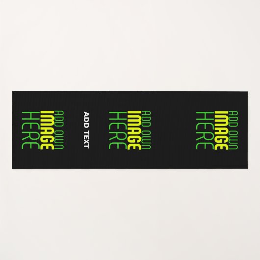 MODERNE BEARBEITBARE, EINFACHE TEMPLATE FÜR SCHWAR YOGAMATTE (Vorderseite (Horizontal))