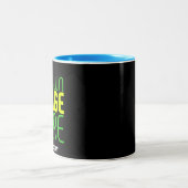 MODERNE BEARBEITBARE, EINFACHE TEMPLATE FÜR SCHWAR ZWEIFARBIGE TASSE (Mittel)