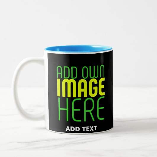 MODERNE BEARBEITBARE, EINFACHE TEMPLATE FÜR SCHWAR ZWEIFARBIGE TASSE (Links)