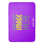 MODERNE BEARBEITBARE, EINFACHE VIOLET-BILDTEMPLATE BADEMATTE (Vorderseite Vertikal)