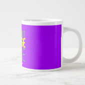 MODERNE BEARBEITBARE, EINFACHE VIOLET-BILDTEMPLATE Jumbo-Tasse (Rechts)