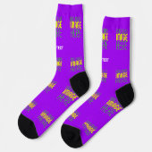 MODERNE BEARBEITBARE, EINFACHE VIOLET-BILDTEMPLATE SOCKEN (Linkes Detail)