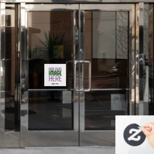 MODERNE BEARBEITBARE EINFACHE WEIßE BILD-TEXT-VORL FENSTERAUFKLEBER