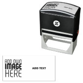 MODERNE BEARBEITBARE EINFACHE WEIßE BILD-TEXT-VORL PERMASTEMPEL (Beispiel)