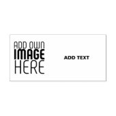 MODERNE BEARBEITBARE EINFACHE WEIßE BILD-TEXT-VORL PERMASTEMPEL (Design)