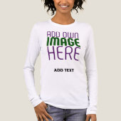 MODERNE BEARBEITBARE EINFACHE WEIßE BILD-TEXT-VORL Tri-Blend SHIRT (Vorderseite)