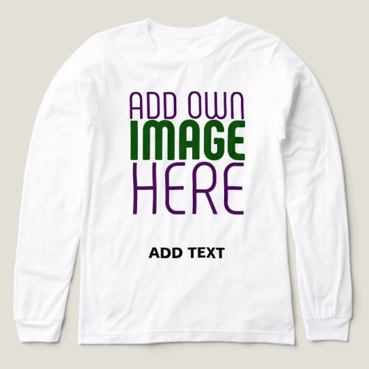 MODERNE BEARBEITBARE EINFACHE WEIßE BILD-TEXT-VORL Tri-Blend SHIRT (Design Vorderseite)