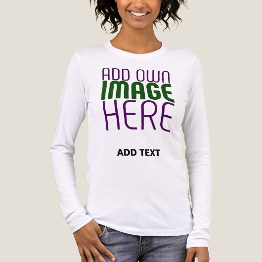 MODERNE BEARBEITBARE EINFACHE WEIßE BILD-TEXT-VORL Tri-Blend SHIRT (Vorderseite)