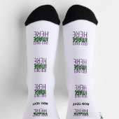 MODERNE BEARBEITBARE EINFACHE WEIßE BILD-TEXTVORLA SOCKEN (Oben)