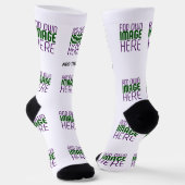 MODERNE BEARBEITBARE EINFACHE WEIßE BILD-TEXTVORLA SOCKEN (Gewinkelt)
