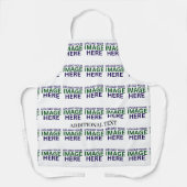 Moderne bearbeitbare einfache weiße Textvorlage De Schürze (Vorderseite)