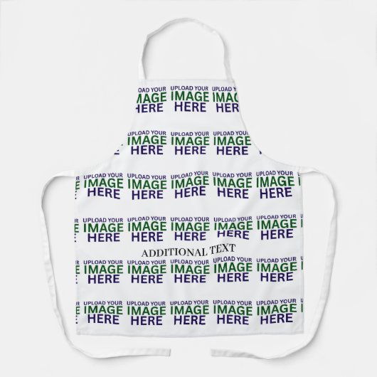 Moderne bearbeitbare einfache weiße Textvorlage De Schürze (Vorderseite)