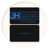 Moderne, bearbeitbare Formen und Farben | Blau und Visitenkarte