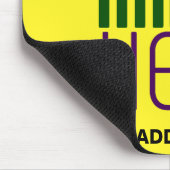 MODERNE BEARBEITBARE GELBE TEXTVORLAGE FÜR BILDER MOUSEPAD (Ecke)