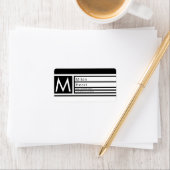 Moderne bearbeitbare geometrische Schwarz-Weiß-Adr Adressaufkleber (Insitu)