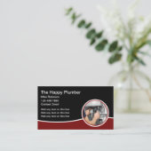 Moderne, bearbeitbare Klempnerdienstkarten Visitenkarte (Stehend Vorderseite)