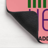 MODERNE BEARBEITBARE LACHSROSA BILD-TEXT-VORLAGE MOUSEPAD (Ecke)