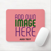 MODERNE BEARBEITBARE LACHSROSA BILD-TEXT-VORLAGE MOUSEPAD (Mit Mouse)