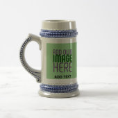 MODERNE BEARBEITBARE MINT GRÜNE BILDTEMPLATE BIERGLAS (Links)