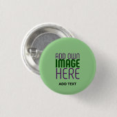 MODERNE BEARBEITBARE MINT GRÜNE BILDTEMPLATE BUTTON (Vorne & Hinten)