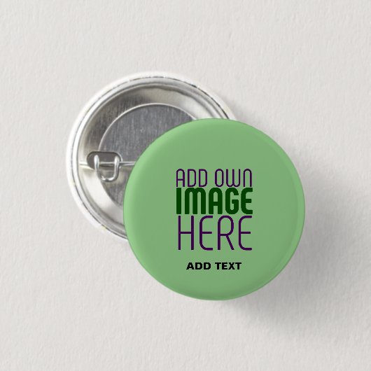 MODERNE BEARBEITBARE MINT GRÜNE BILDTEMPLATE BUTTON (Vorne & Hinten)